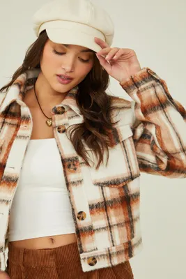 Stella Cropped Plaid Shacket