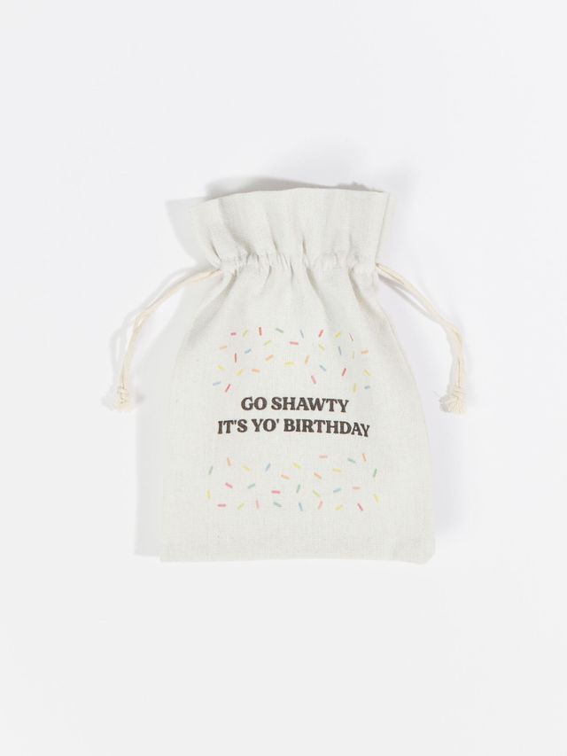 Go Shawty It's Yo' Birthday Cake Candle (White Multi)