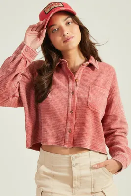 Bianca Cropped Button Up Top