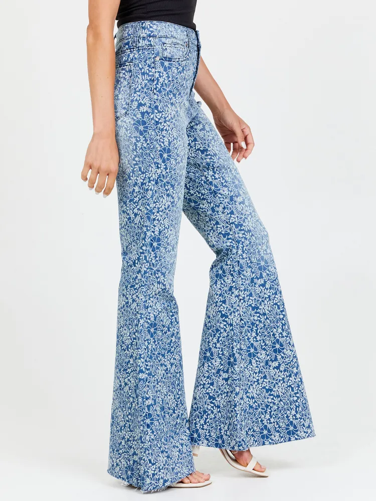 Floral Flare Jeans