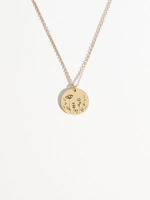 Wildflower Coin Necklace