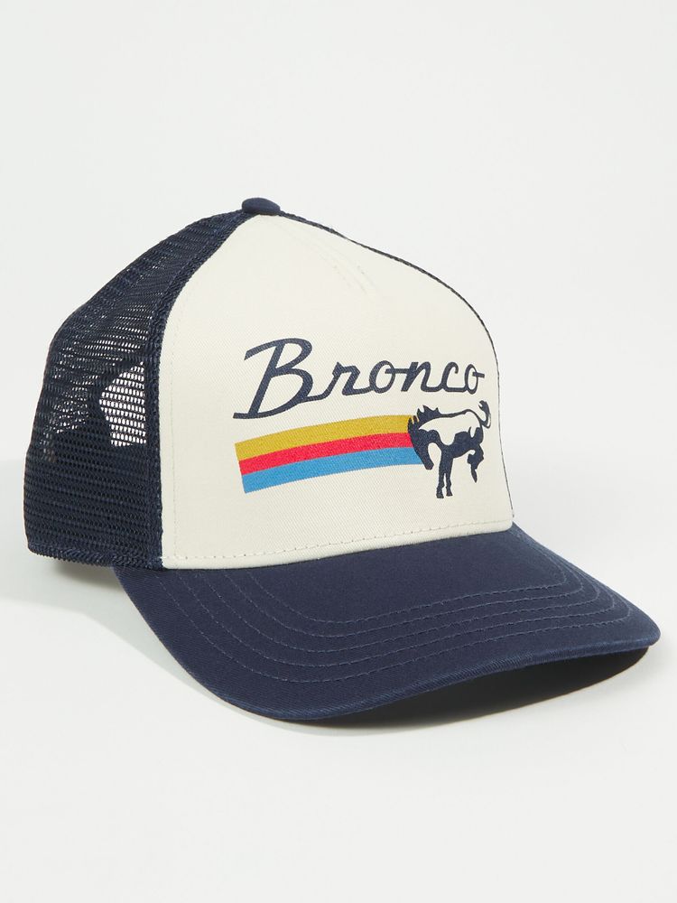 Striped Bronco Trucker Hat