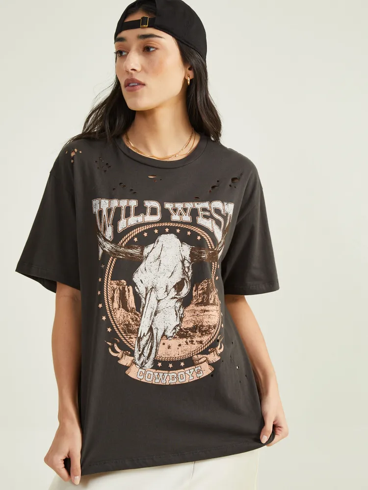 Wild West Distressed T-Shirt
