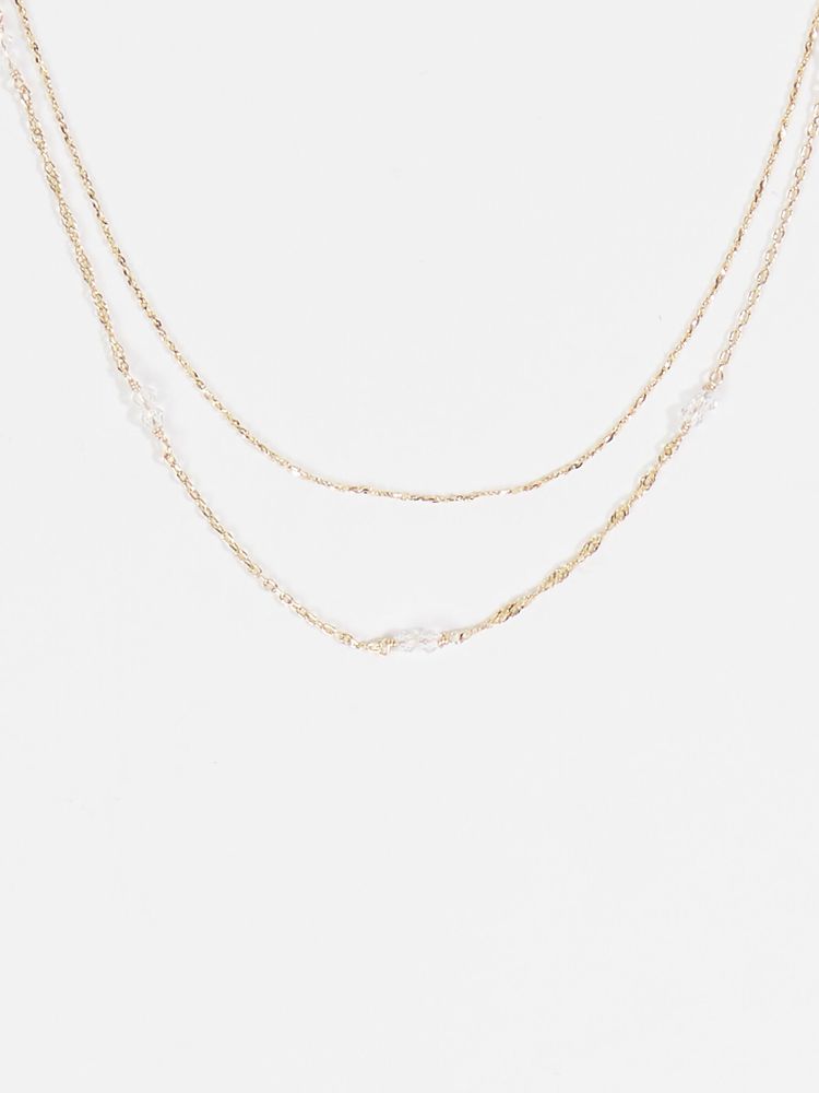 Beaded Chain Layered Necklace