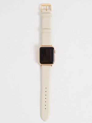 Leather Smart Watch Band - Bone