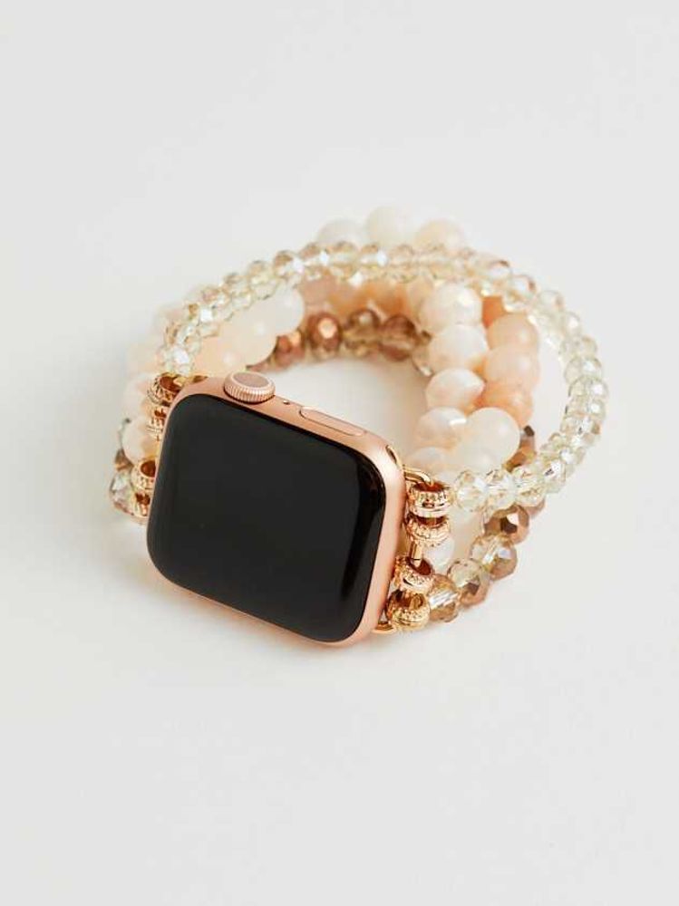 Beaded Smart Watch Band - Rose Gold