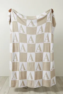 Monogram Checkered Cozy Blanket