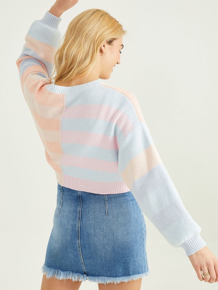 Split Striped Sweater