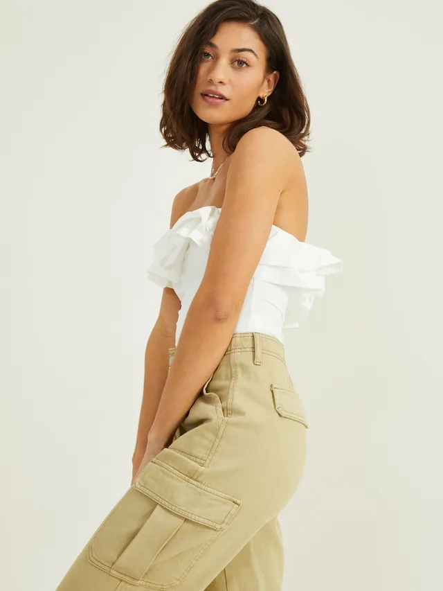 Sunny Poplin Ruffle Bodysuit