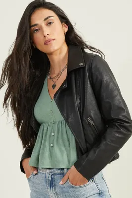 Jackie Vegan Leather Jacket