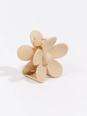 Large Matte Flower Claw Clip