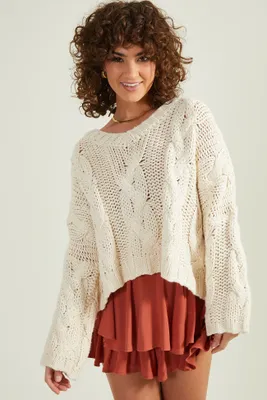 Estelle Chunky Cable Knit Sweater