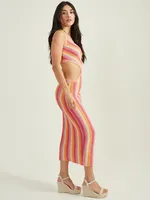 Avery Striped Midi Dress