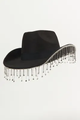 Rhinestone Fringe Cowboy Hat