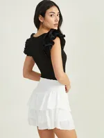 Bonnie Ruffle Sleeve Bodysuit