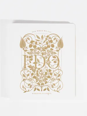 Floral Hardcover Wedding Planner Notebook