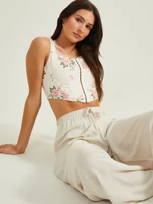 Abigale Floral Corset Top
