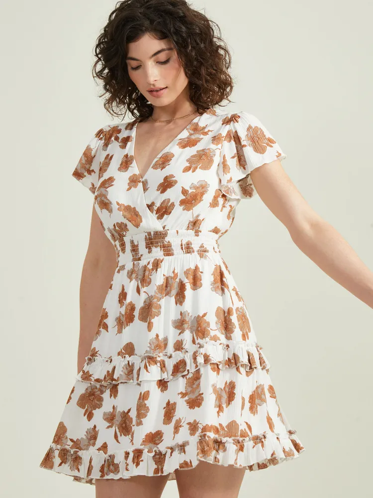 Calli Smocked Ruffle Mini Dress