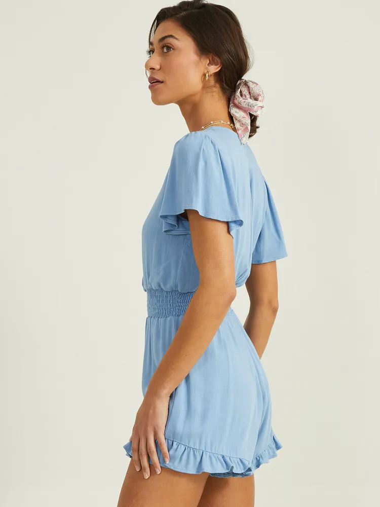 June Flutter Sleeve Romper