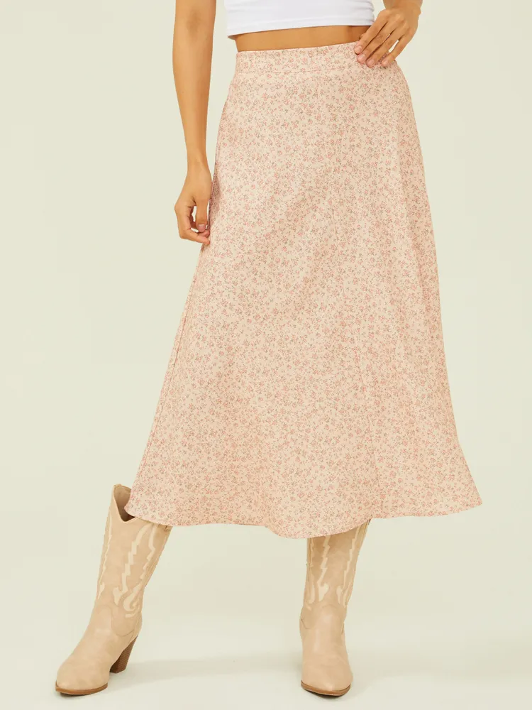 Meadow Floral Midi Skirt