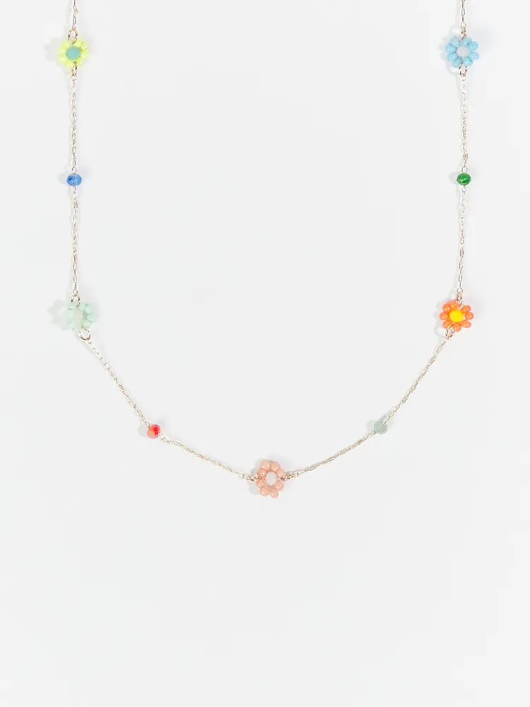 Zoey Beaded Flower Necklace