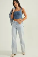 Sage Denim Corset Top