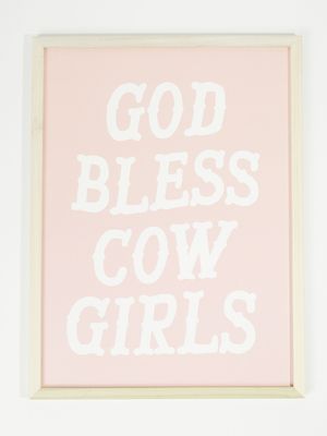 God Bless Cow Girls Wall Art