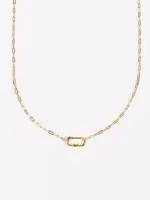 Howard's Dainty Silver and Gold 16 Carabiner Necklace for Women 