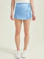 Emmy Satin Wrap Skort
