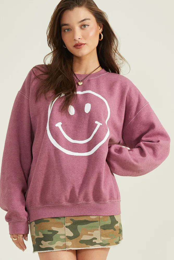 Smiley Oversized Sweatshirt