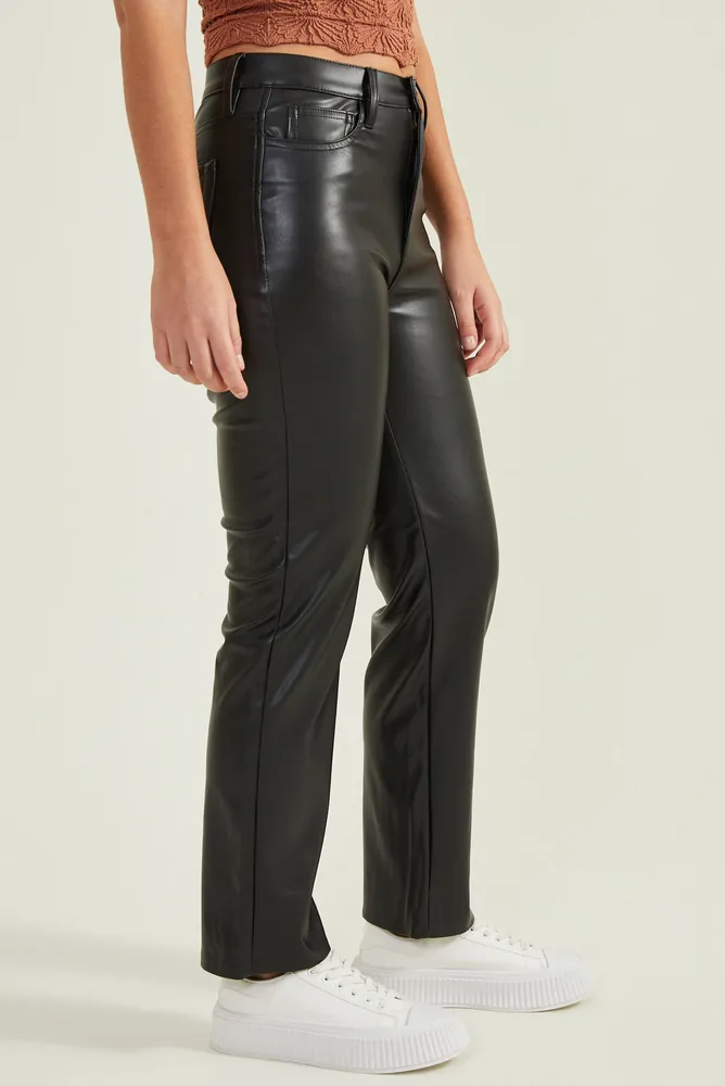 Etta Vegan Leather Straight Pants