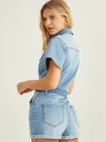 Amber Denim Romper