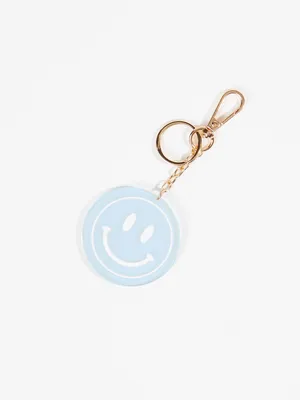 Iridescent Smiley Face Keychain
