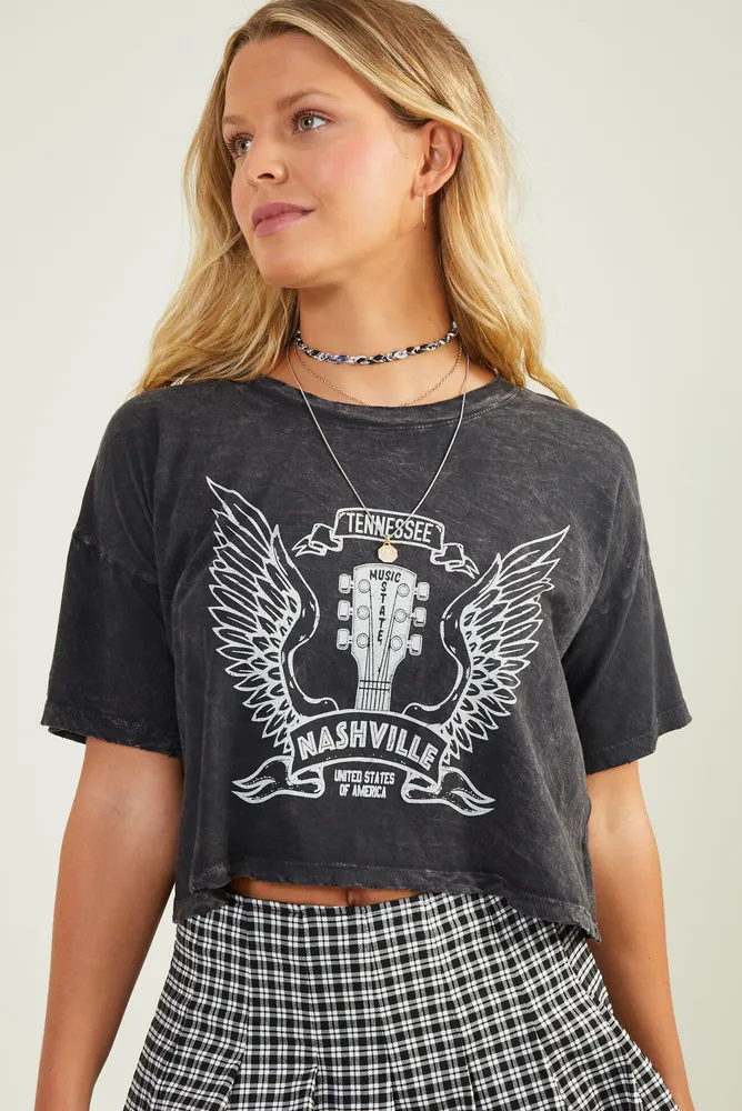 Nashville Music State Cropped Tee