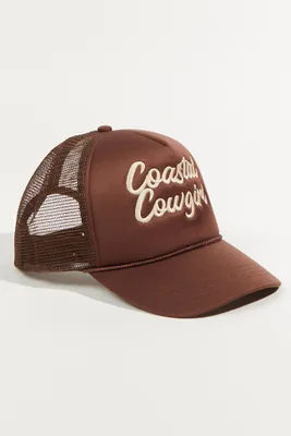 Coastal Cowgirl Embroidered Trucker Hat