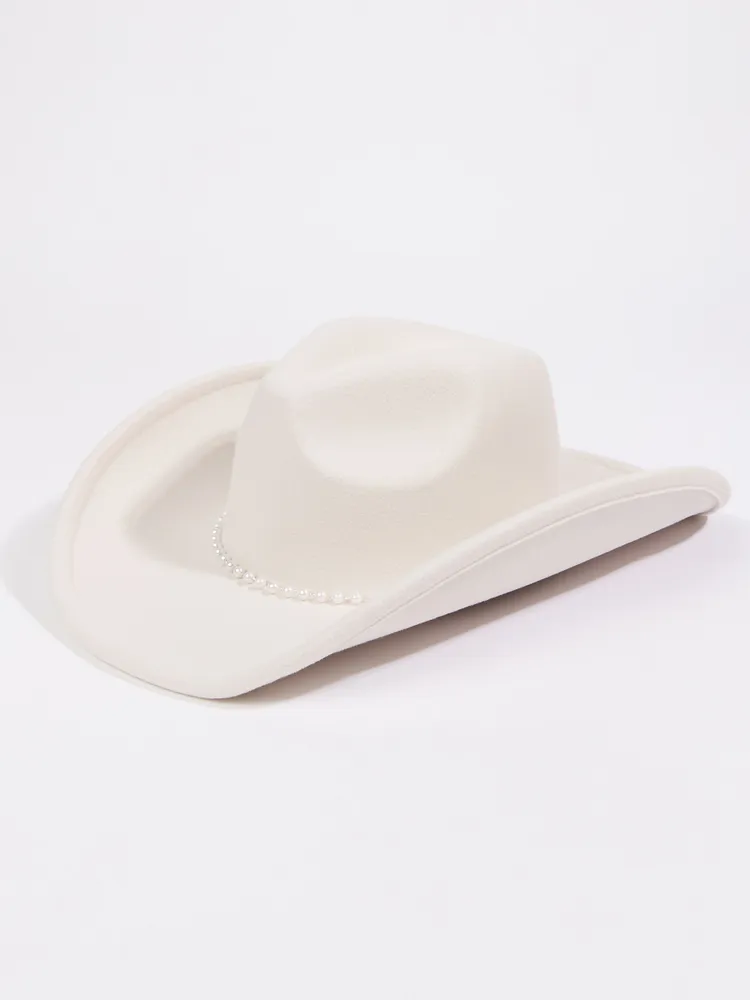 Pearl Trim Cowboy Hat