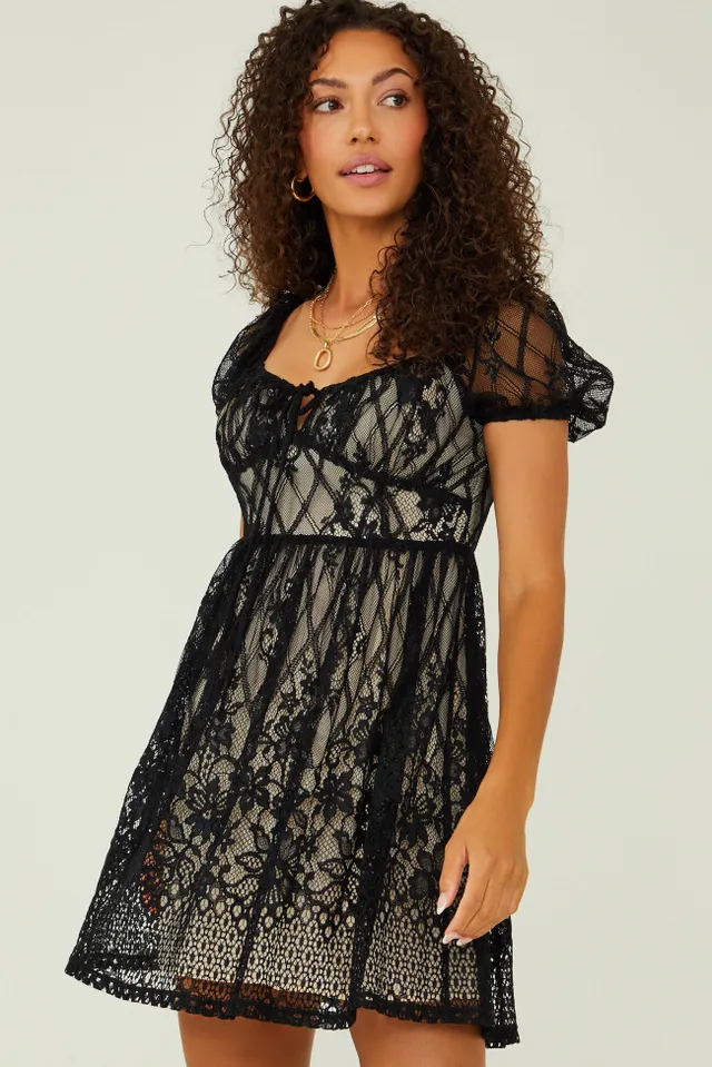 Terrie Bralette Lace Mini Dress