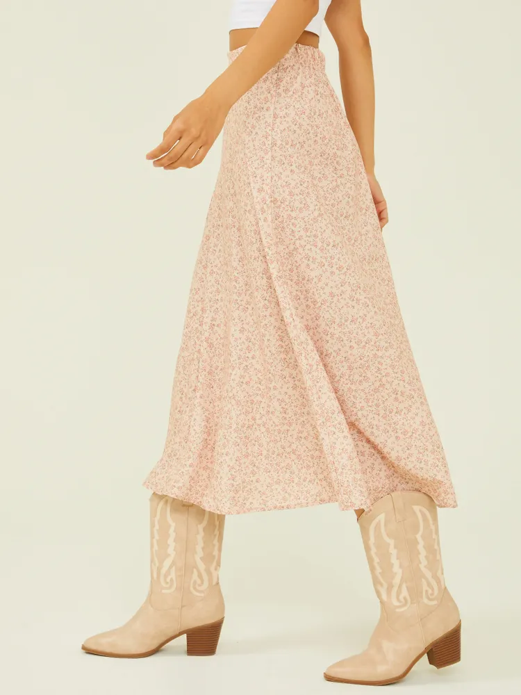 Meadow Floral Midi Skirt
