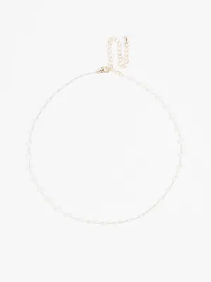 Dainty Chain Glass Beaded Necklace