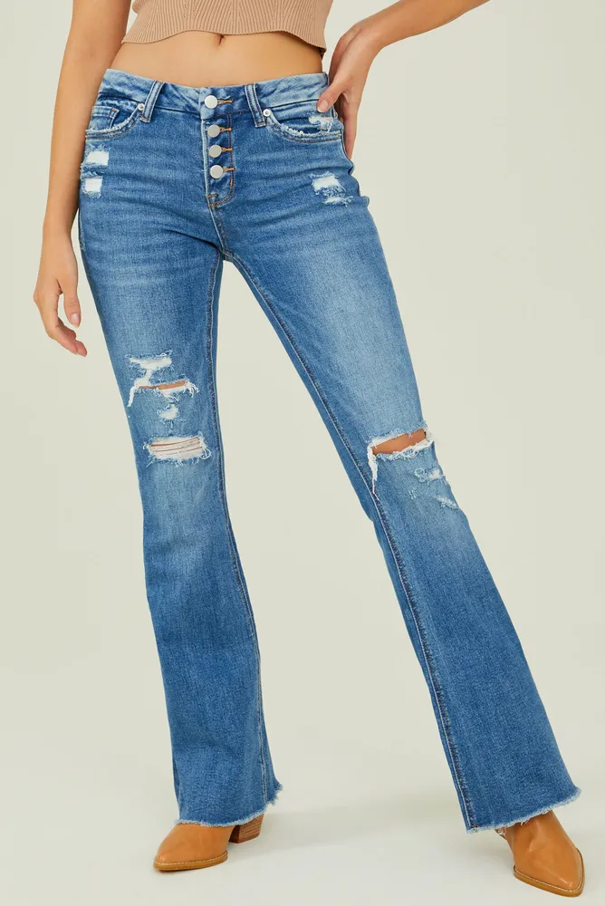 Gabby Distressed Flare Jeans