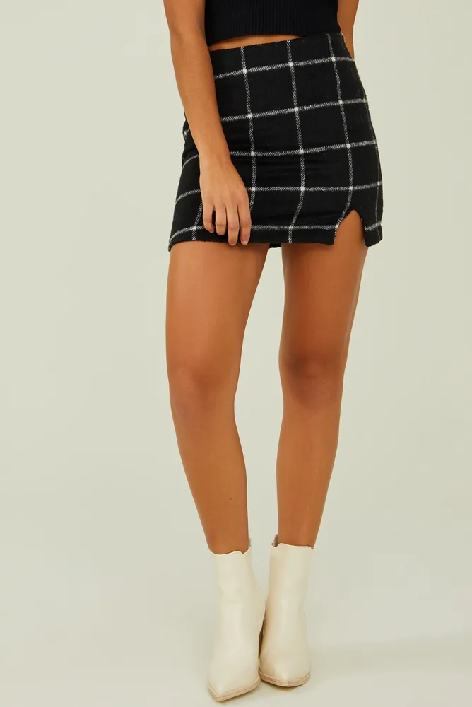 Jade Plaid Mini Skirt