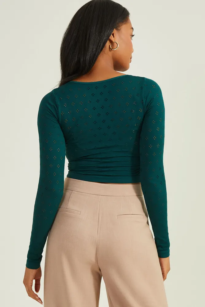 Altar'd State Noelle Eyelet Top