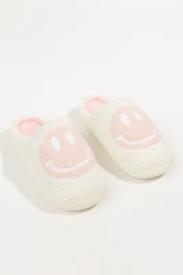 Smiley Face Cozy Slippers