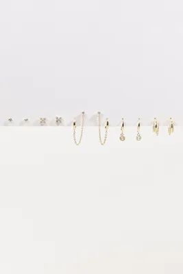 18K Gold Dipped 6-Piece Earring Pack