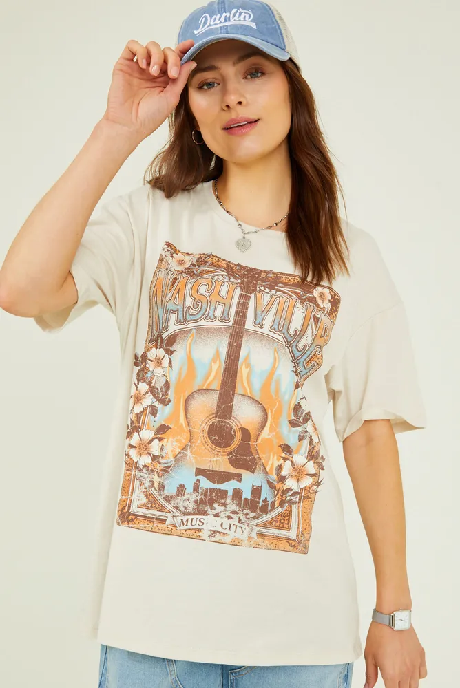 Nashville Flower and Flame Tee