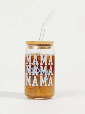 Boy Mama Latte Glass