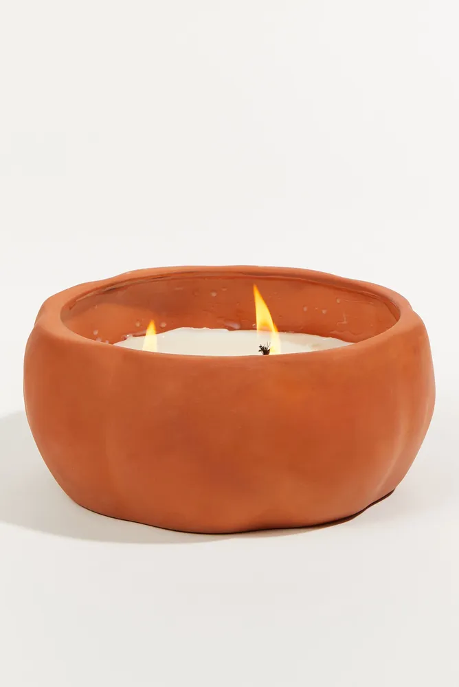 Ceramic Pumpkin Decorative Candle