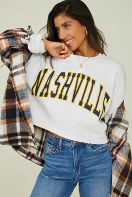 Nashville Cropped Fleece Sweatshirt
