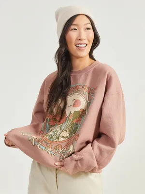 Desert Dreamer Oversized Pullover Sweatshirt