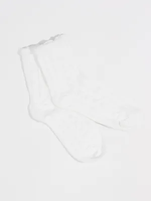Knit Patterned Crew Socks